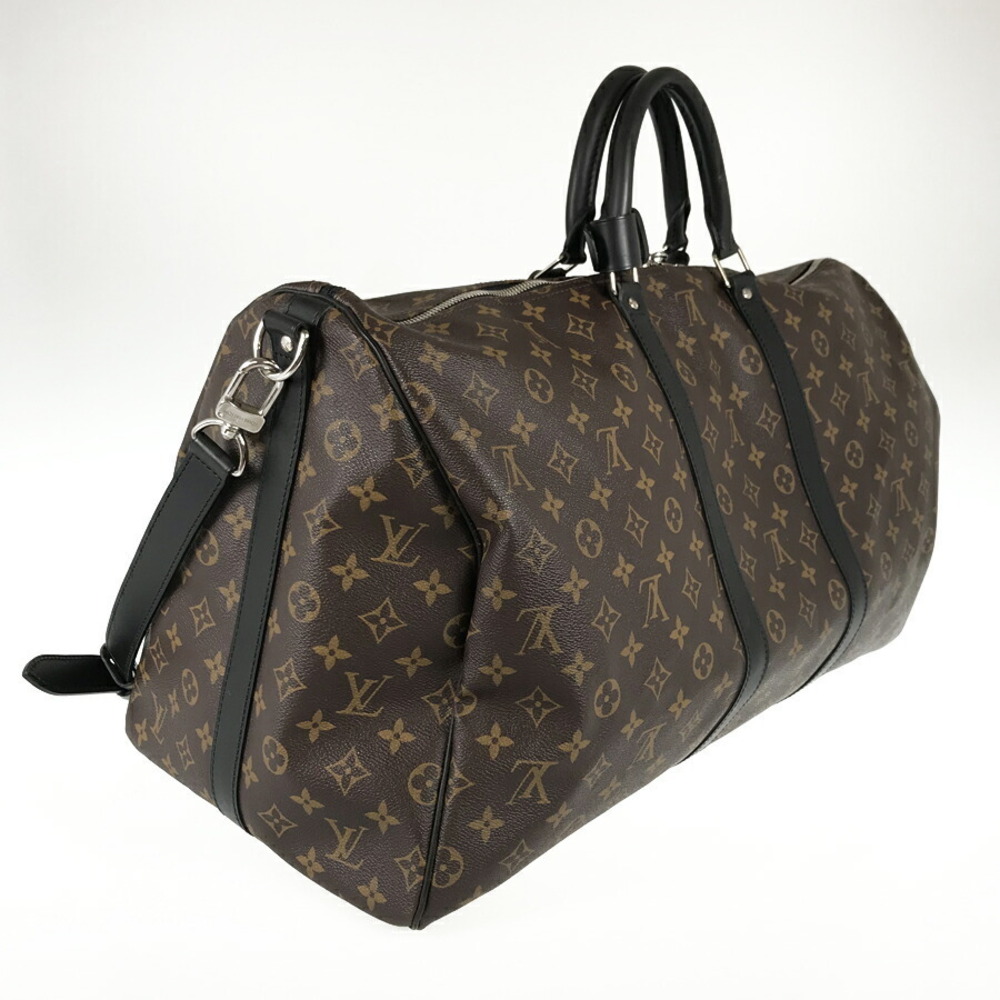 Louis Vuitton Bag Keepall Brown mi Bandouliere Macassar Monogram Boston - Picture 1 of 8